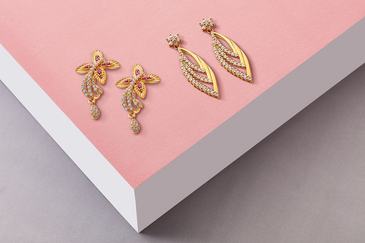 Indian fashion 18K gold earring sets